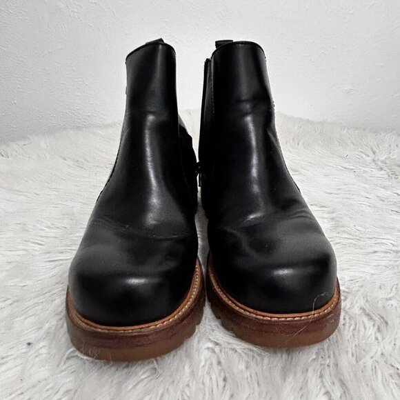 SAO by Stacy Adams Men's Sz 10 Chukka Chelsea Black Leather Ankle Boots Side Zip - Picture 2 of 9